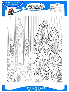 Çocuklar İçin Barbie ve Yeni Yıl Hikayesi Boyama Sayfaları 